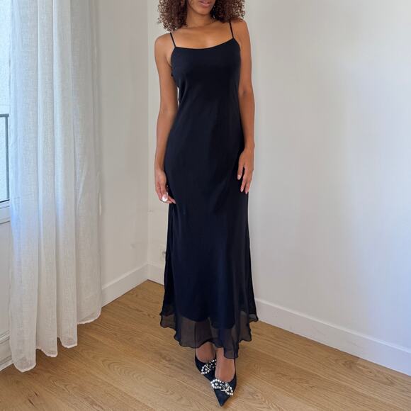 Italian Vintage Black Mesh Slip Dress (XS/S) - Picture 2 of 7